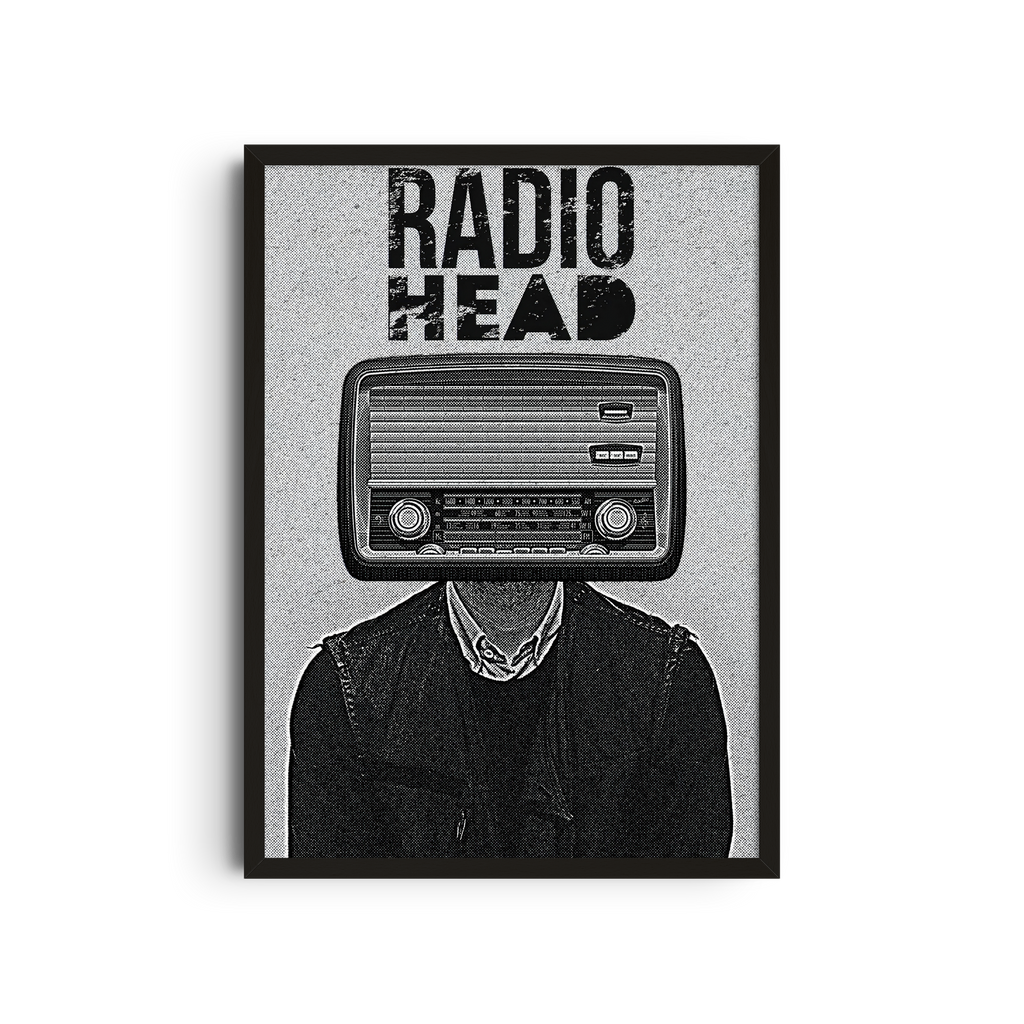 Radiohead - Retro radio head illustration