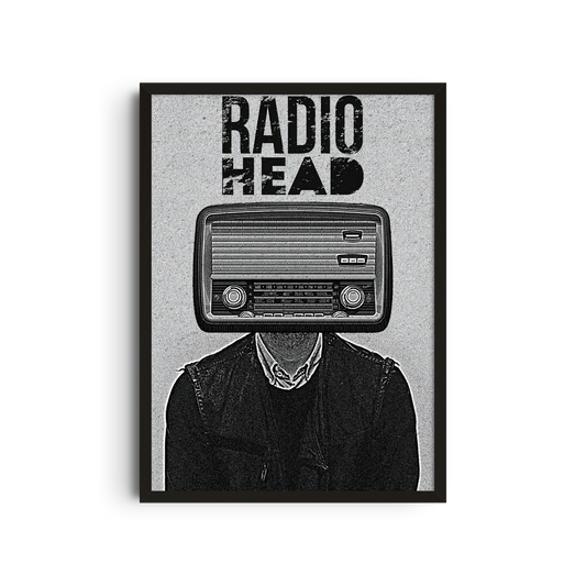 Radiohead - Retro radio head illustration