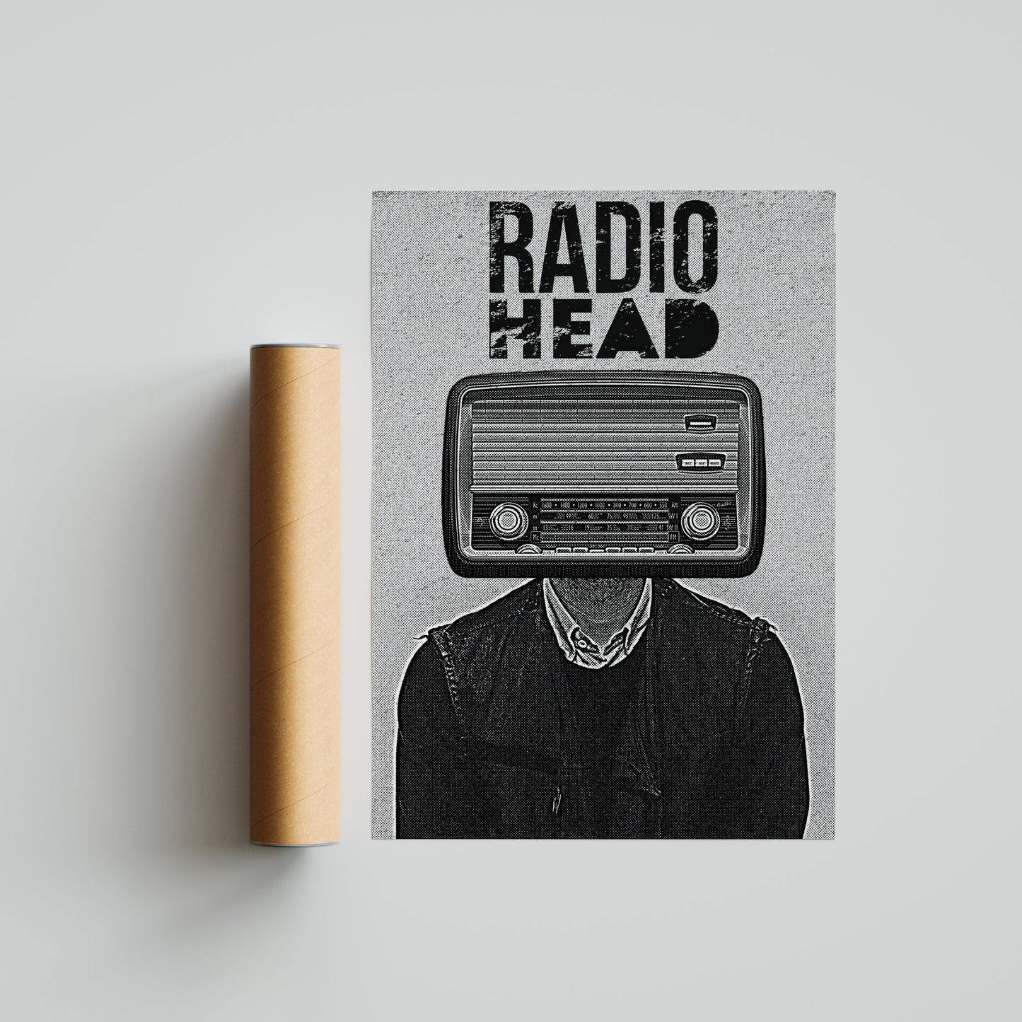Radiohead - Retro radio head illustration
