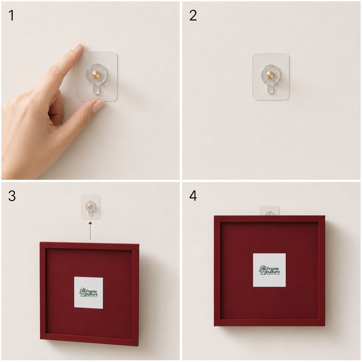Pack de 4 Soportes Adhesivos para Colgar