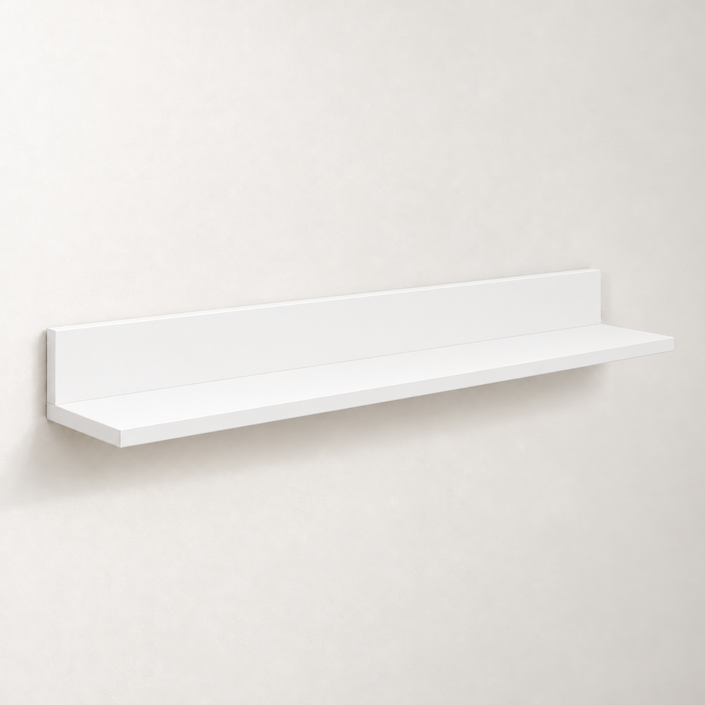 Estante para cuadros de pared blanco de 120 cm en melamina