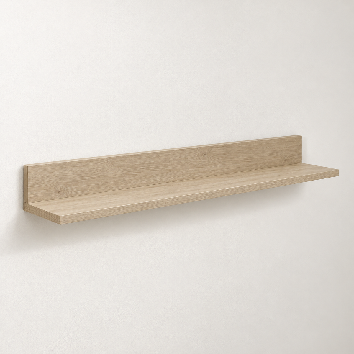 Estante para cuadros de pared color roble de 120 cm en melamina